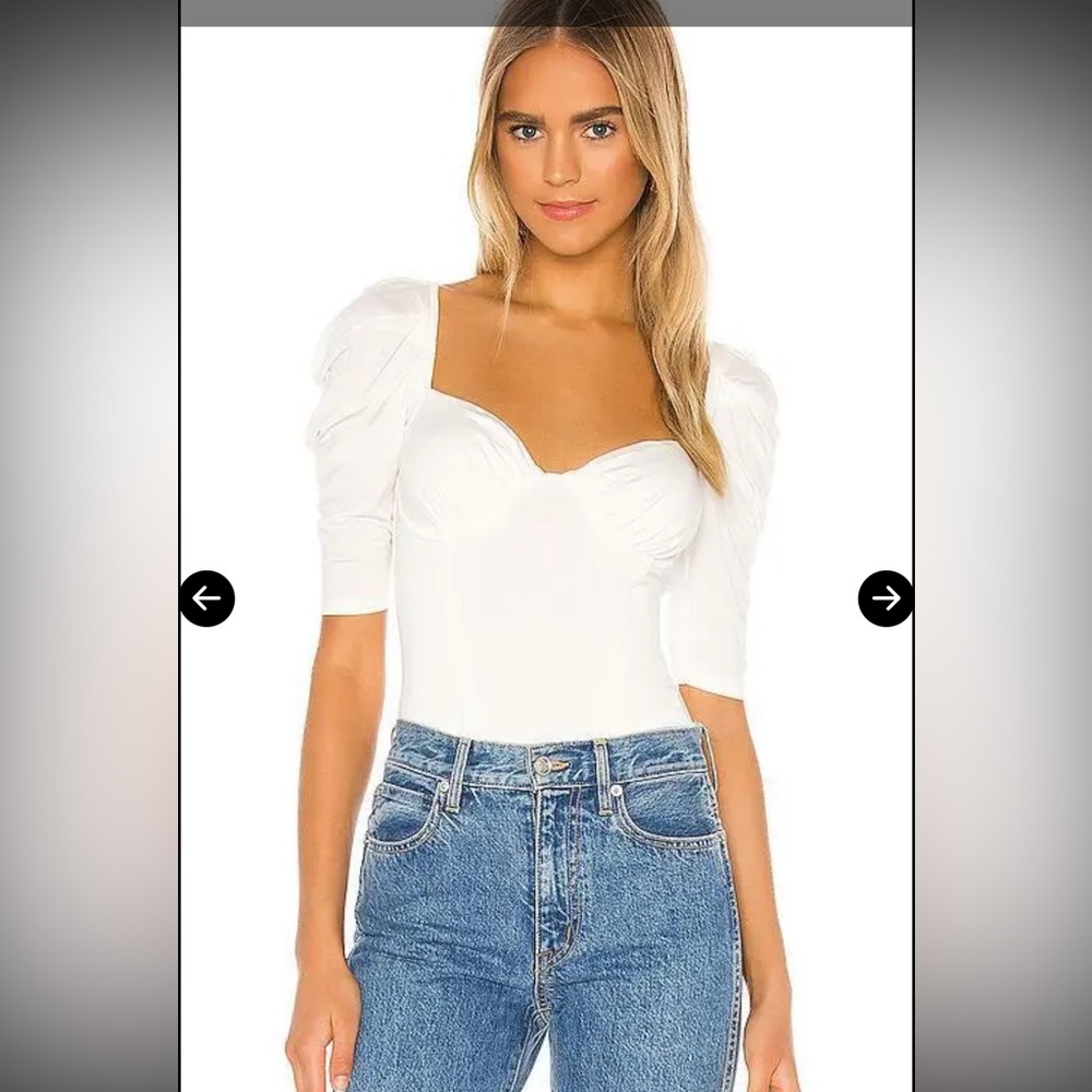 MAJORELLE Savan White bodysuit
